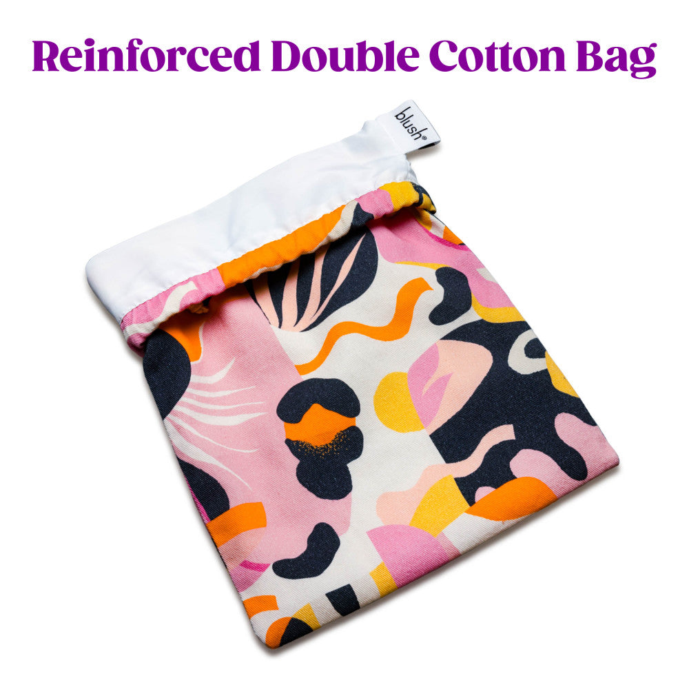 The Collection Burst - Cotton Toy Storage Bag in vibrant colors, perfect for storing intimate essentials.
