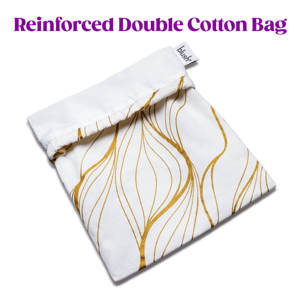 The Collection Embrace - Cotton Toy Storage Bag for intimate essentials with secure drawstring closure.