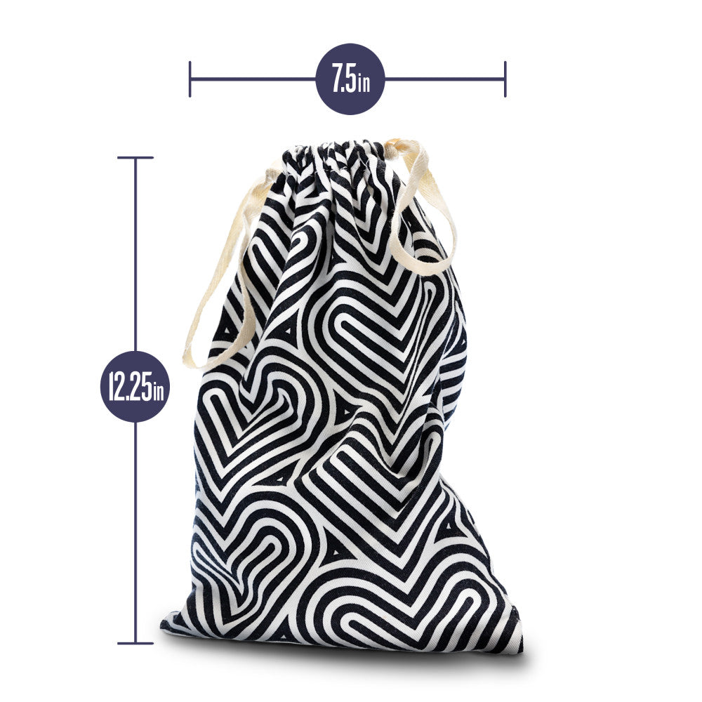 The Collection Embrace - Cotton Toy Storage Bag with drawstring, measuring 7.5in by 12.25in, perfect for intimate essentials.