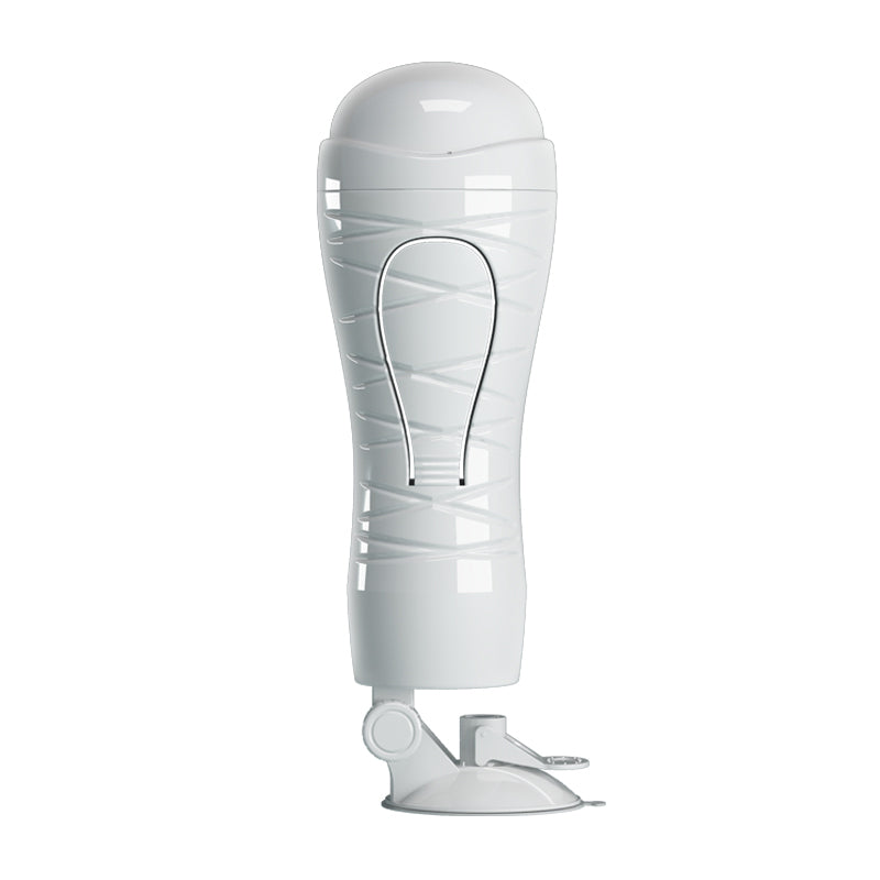 CRAZY BULL FLORA Vibrating Stroker - USB Rechargeable Vibrating Squeezeable Vagina Stroker with Suction Base