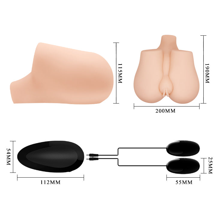 CRAZY BULL Vibrating Missionary Torso - Vibrating Missionary Torso Masturbator with realistic design and dimensions.