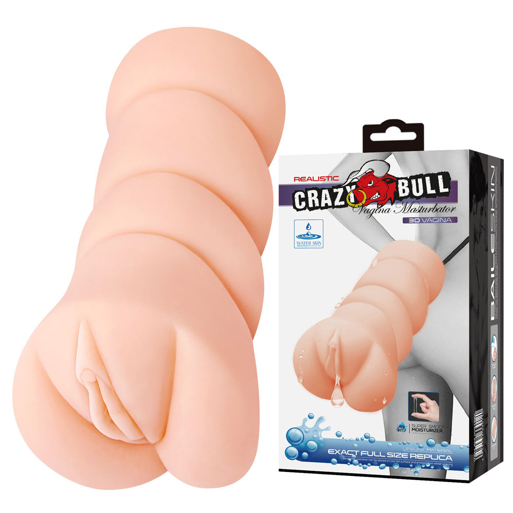 CRAZY BULL Vagina Stroker - Vagina Stroker shown with realistic design and packaging for intense pleasure.
