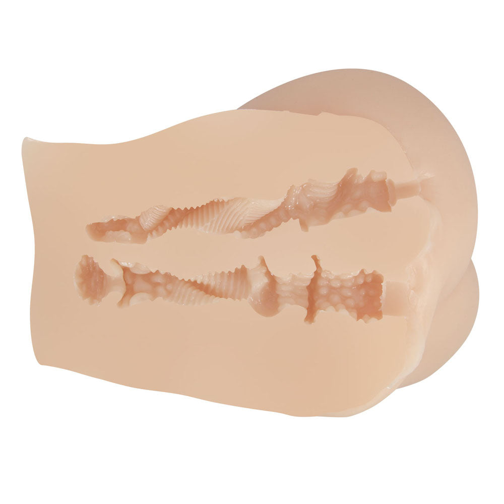 CRAZY BULL EMILIA Vibrating Torso - Vibrating Torso Masturbator with realistic textures and dual channels for stimulation