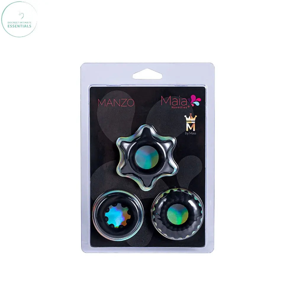 Affordable quality Maia MANZO -  Silicone Cock Rings - Set of 3  from Maia Toys by Discreet Intimate Essentials with Discreet Delivery 