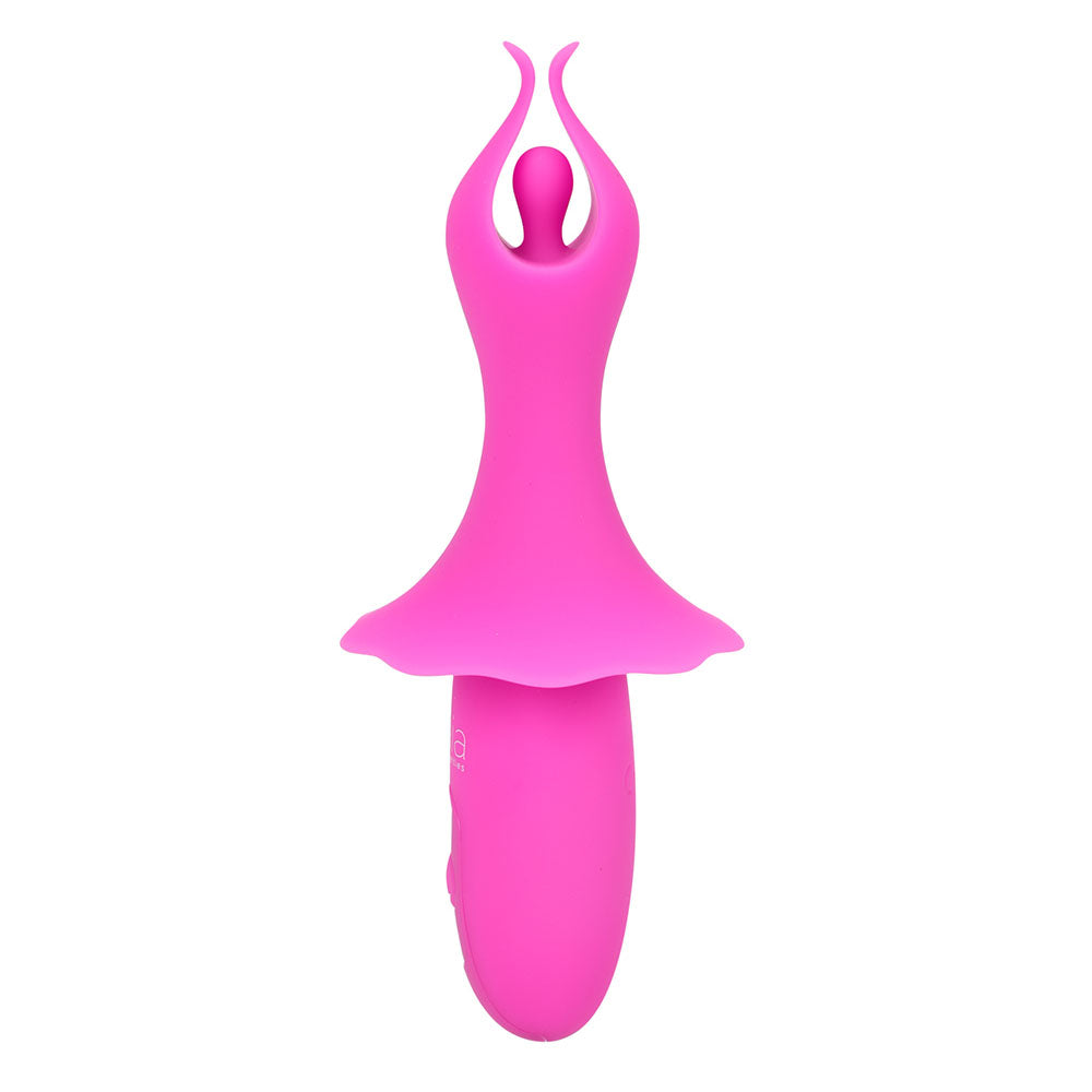 Maia SIENNA -  -  15.2 cm USB Rechargeable Fluttering Bullet in bright pink silicone, designed for intimate pleasure.