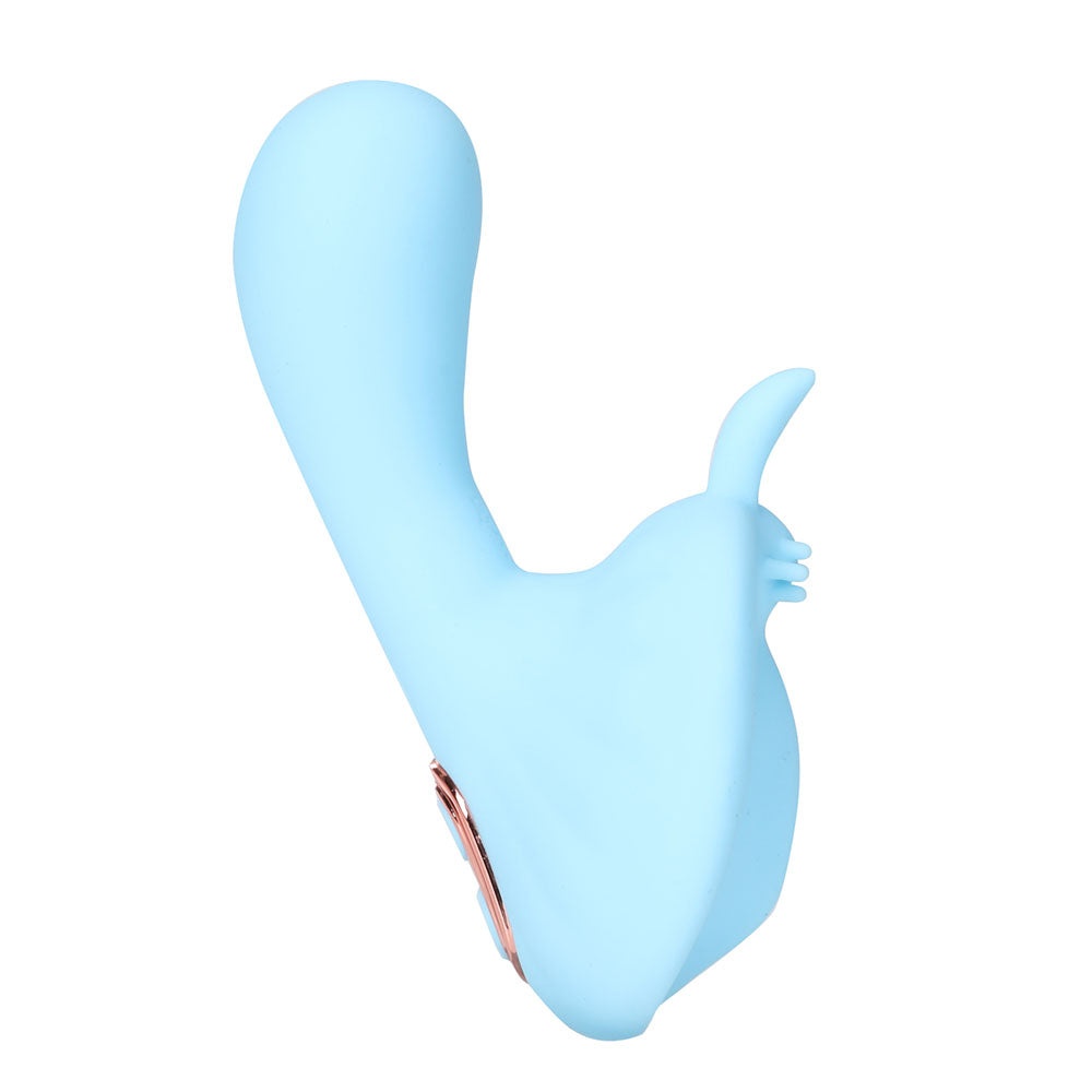 Maia AVERI -  -  USB Rechargeable Vibrator in blue, an intimate essential for her from adult novelty store.