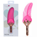 Maia RAYNE -  -  USB Rechargeable Feather-Like Vibrating Stimulator in pink packaging.