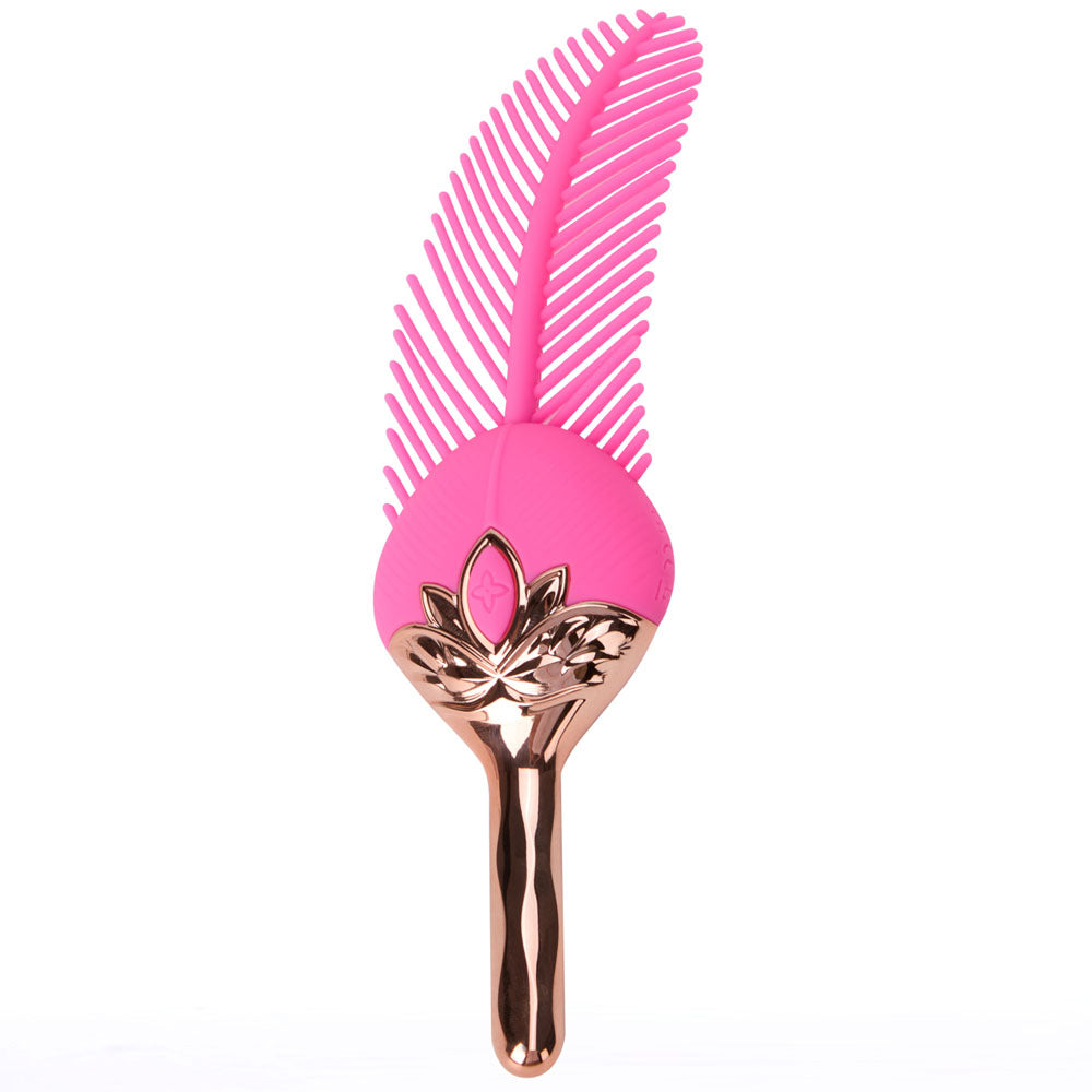 Maia RAYNE -  -  USB Rechargeable Feather-Like Vibrating Stimulator in pink, designed for intimate essentials for her.