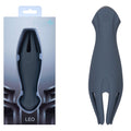 Maia LEO - Grey - Grey USB Rechargeable Penis Head Tickler in packaging, highlighting its sleek design.