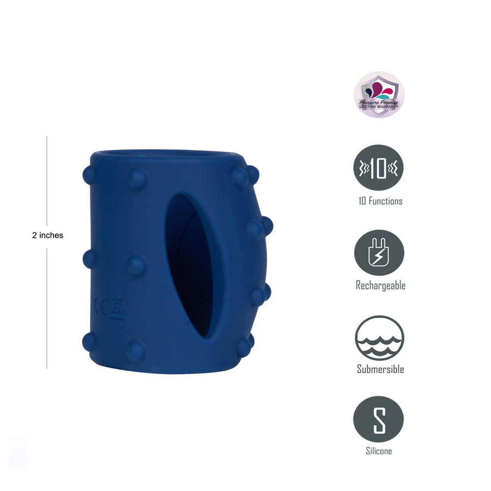 Maia ROMEO -  -  USB Rechargeable Vibrating Girth Enhancer Sleeve with 10 functions and submersible silicone design.