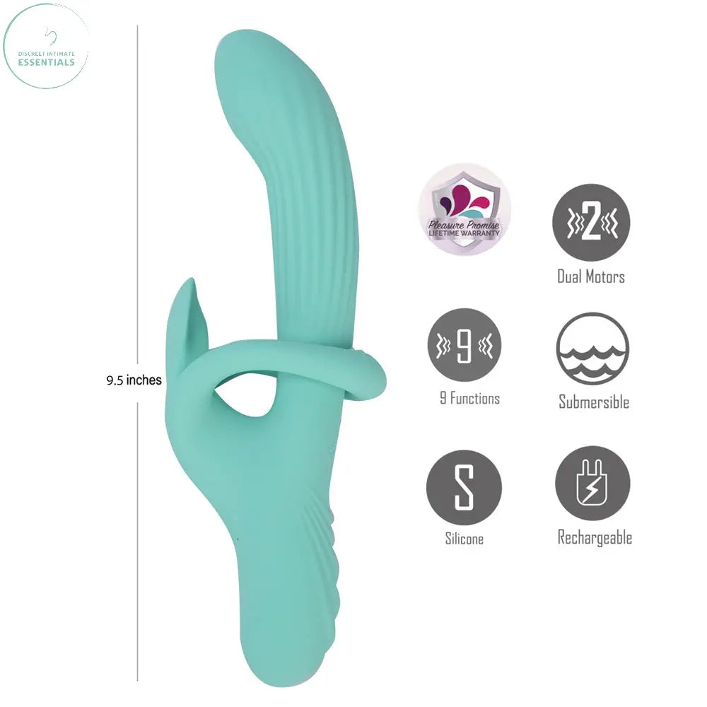 Maia TENLEY - Mint  24.1 cm USB Rechargeable Gyrating Rabbit Vibrator Maia Toys