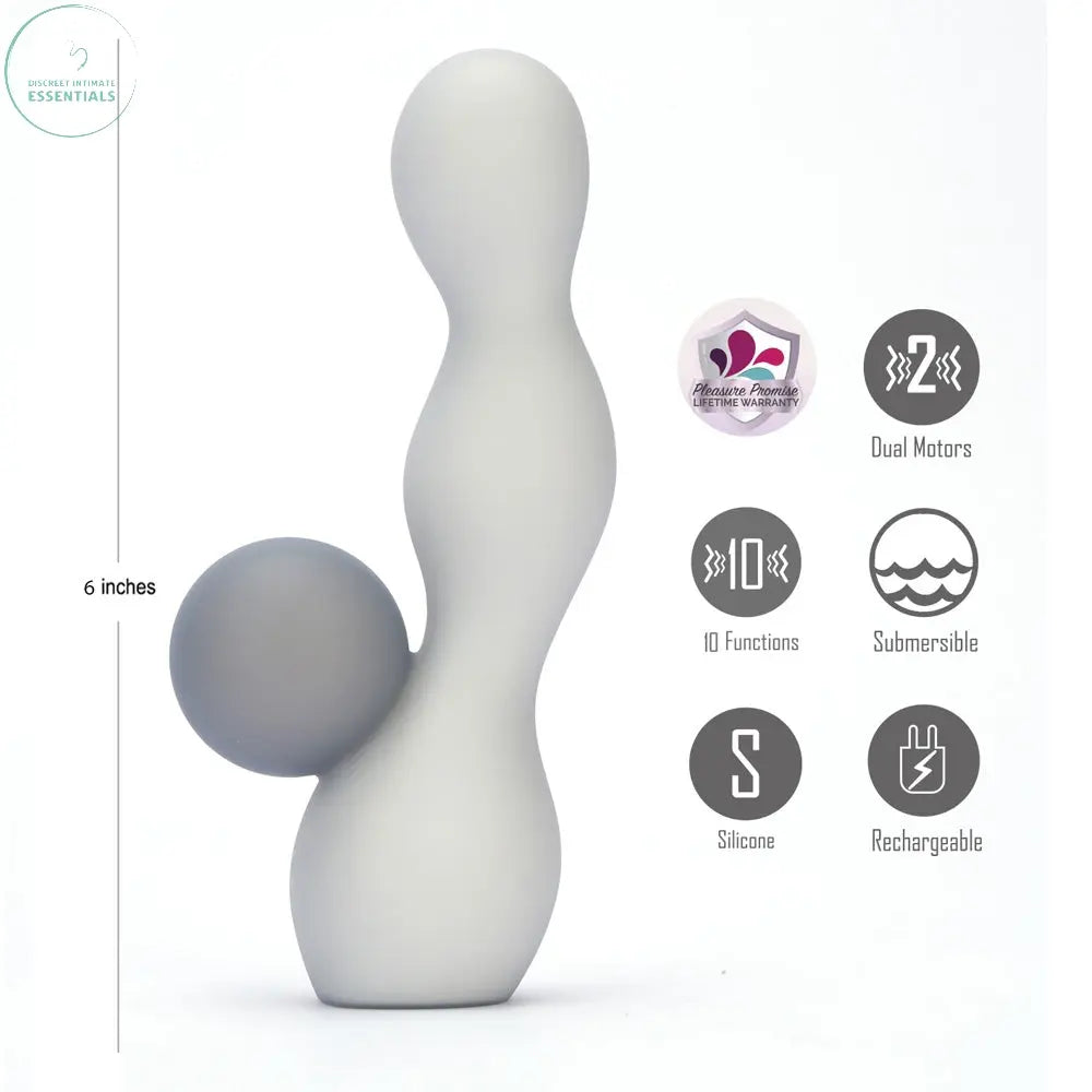 Maia PRESLEY - Grey 15.2 cm USB Rechargeable Rabbit Vibrator Maia Toys