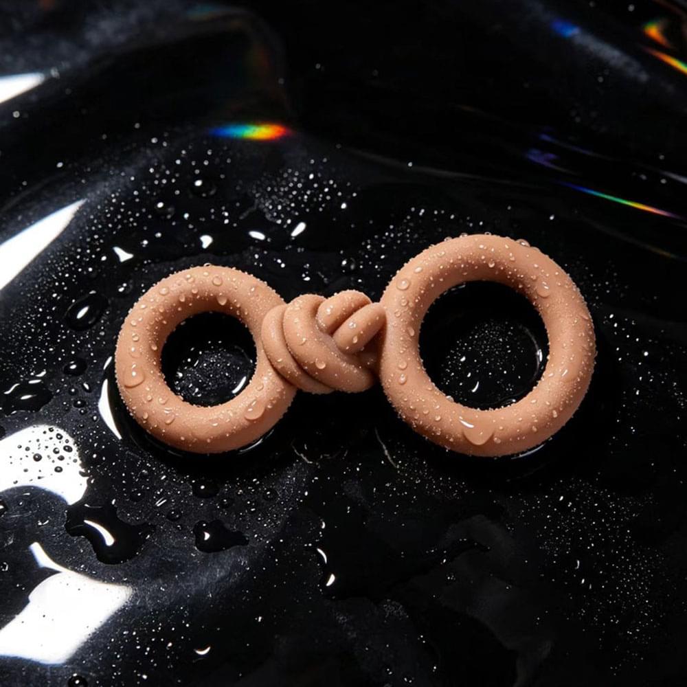 Maia COOPER - Caramel - Caramel Cock & Balls Rings