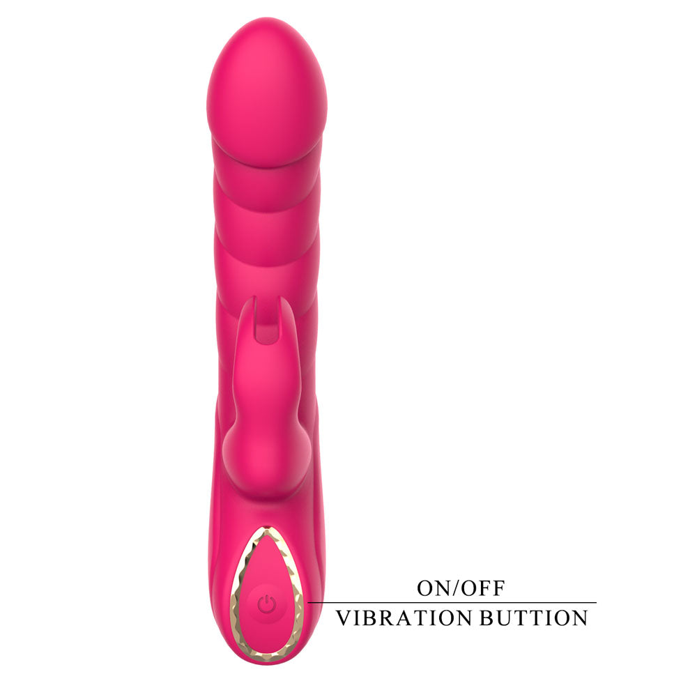Party Up MONICA -  -  15.8 cm USB Rechargeable Rabbit Vibrator featuring dual motors and a sleek design.