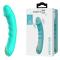 Party Up NIKI - Teal - Teal 15.4 cm USB Rechargeable Vibrator with strong motor and 10 vibration modes.