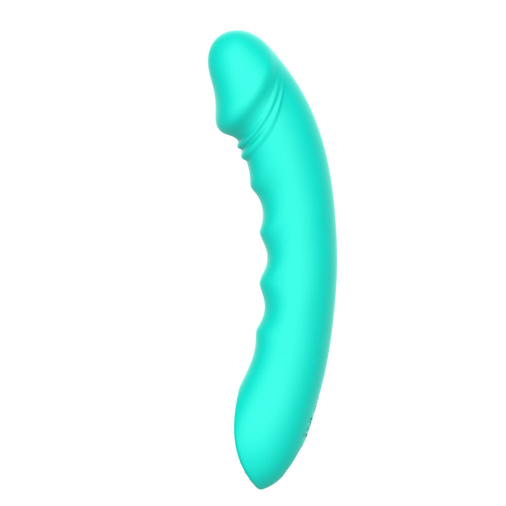 Party Up NIKI - Teal - Teal 15.4 cm USB Rechargeable Vibrator, designed for deep, intense sensations and effortless control.