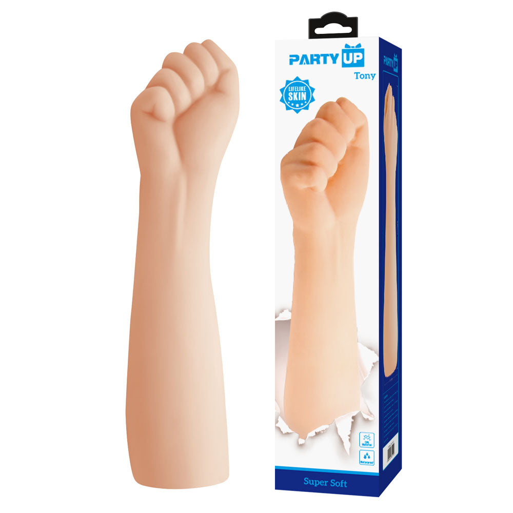 Party Up TONY Fist - 36 cm Fist Dildo showcasing a realistic lifelike fist, perfect for intimate essentials.