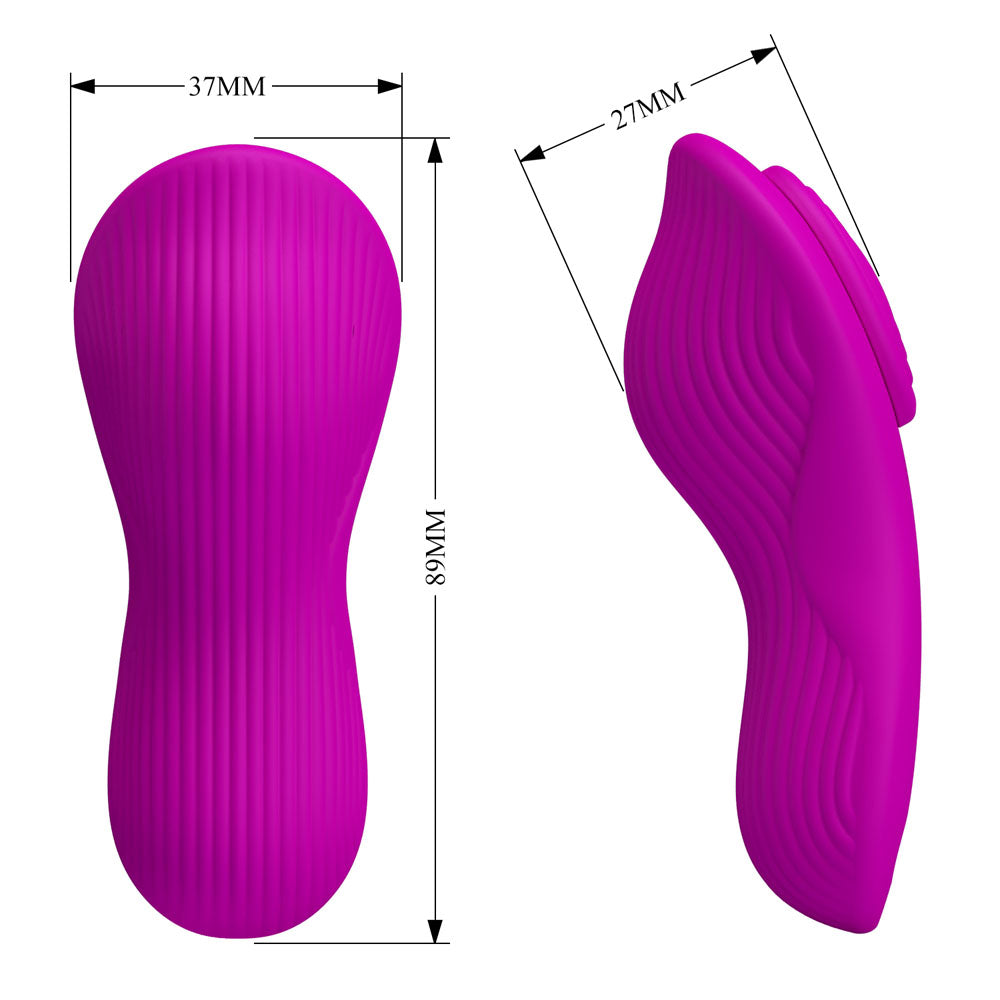 Party Up MICHAEL Panty Vibe -  -  USB Rechargeable Panty Vibrator with Wireless Remote Control dimensions and design.