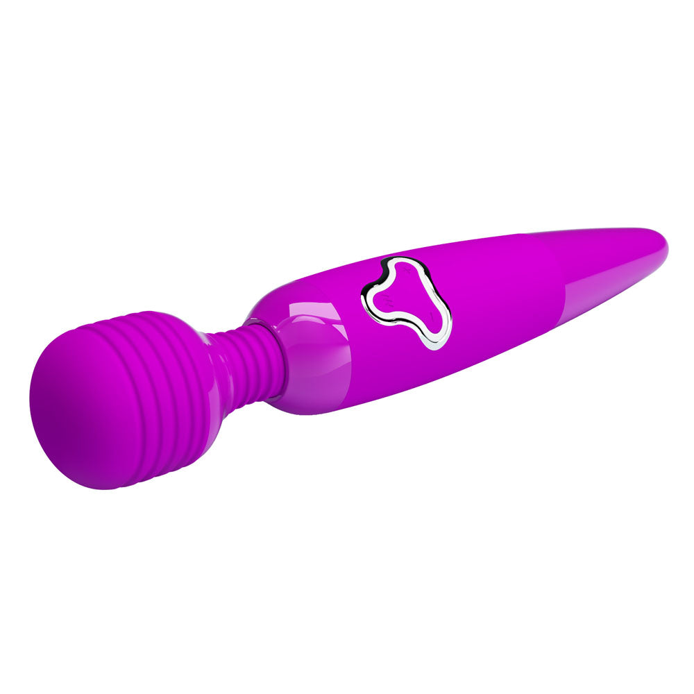 Party Up BRUCE Wand -  -  25 cm USB Rechargeable Massage Wand in vibrant purple color.