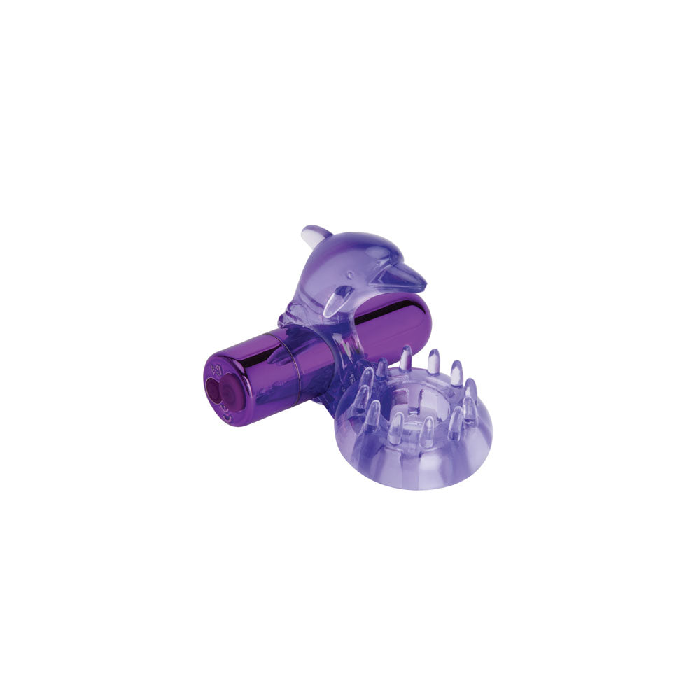 Bodywand Rechargeable Dolphin Ring with Clit Ticklers - USB Rechargeable Vibrating Cock Ring for enhanced pleasure.