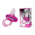 Bodywand Rechargeable Lick It Pleasure Ring - USB Rechargeable Vibrating Cock Ring with tongue-shaped stimulator and vibrations.