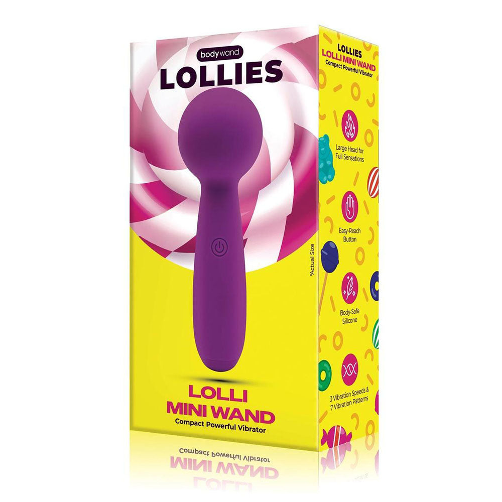 Bodywand Lolli Mini Wand -  -  11 cm USB Rechargeable Mini Massage Wand compact powerful vibrator packaging.