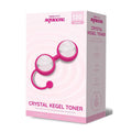 Bodywand Squeeze Crystal Kegel Toner - Glass Weighted Kegel Balls Set packaging with product details and design.