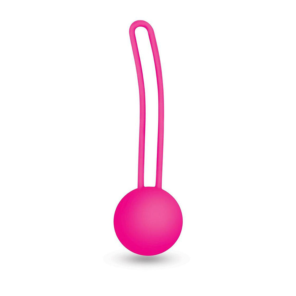 Bodywand Squeeze Single Ball Kegel Toner - weighted kegel ball in pink silicone, discreet and waterproof.