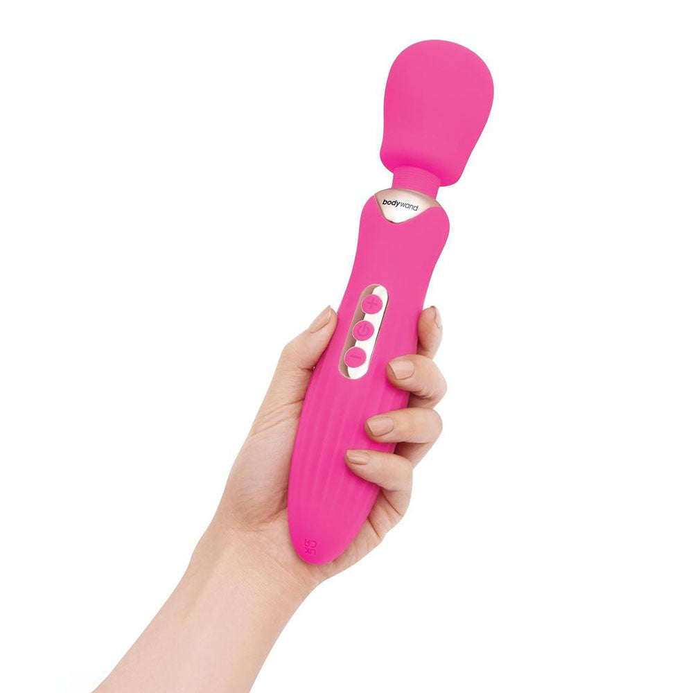 Bodywand RUMBLE WAND 10 inch in pink, a USB rechargeable massage wand designed for intimate satisfaction.