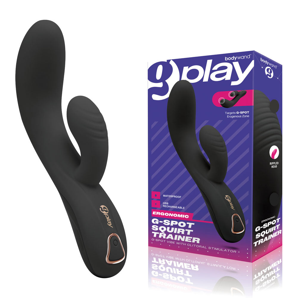 Bodywand G-Play G-Spot Squirt Trainer - 19 cm USB Rechargeable Vibrator with ergonomic design and clitoral stimulator.