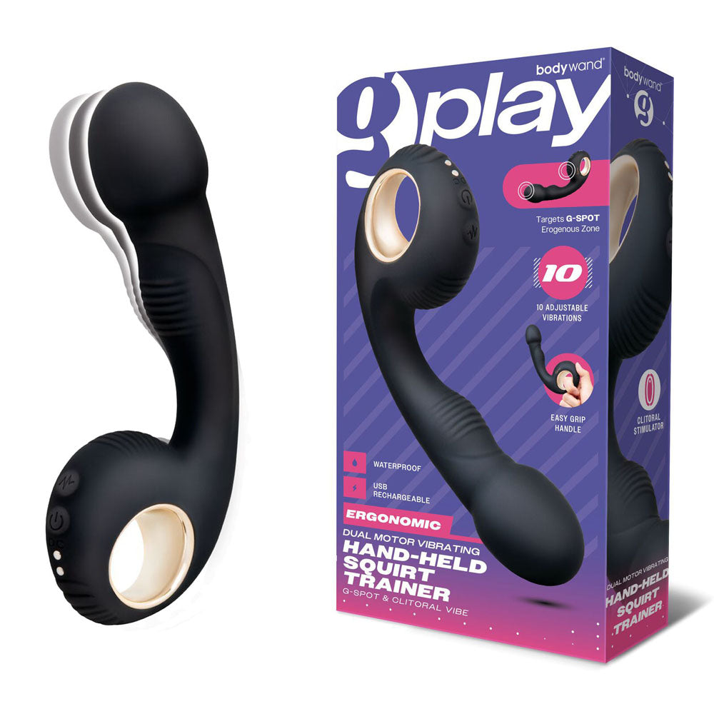 Bodywand G-Play Vibrating Squirt Trainer - 17 cm USB Rechargeable Vibrator with dual motors and ergonomic design.
