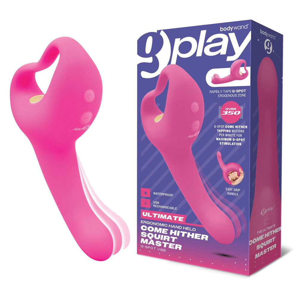 Bodywand G-Play Ultimate Come Hither Squirt Master - 19 cm USB Rechargeable Vibrator for g-spot stimulation.