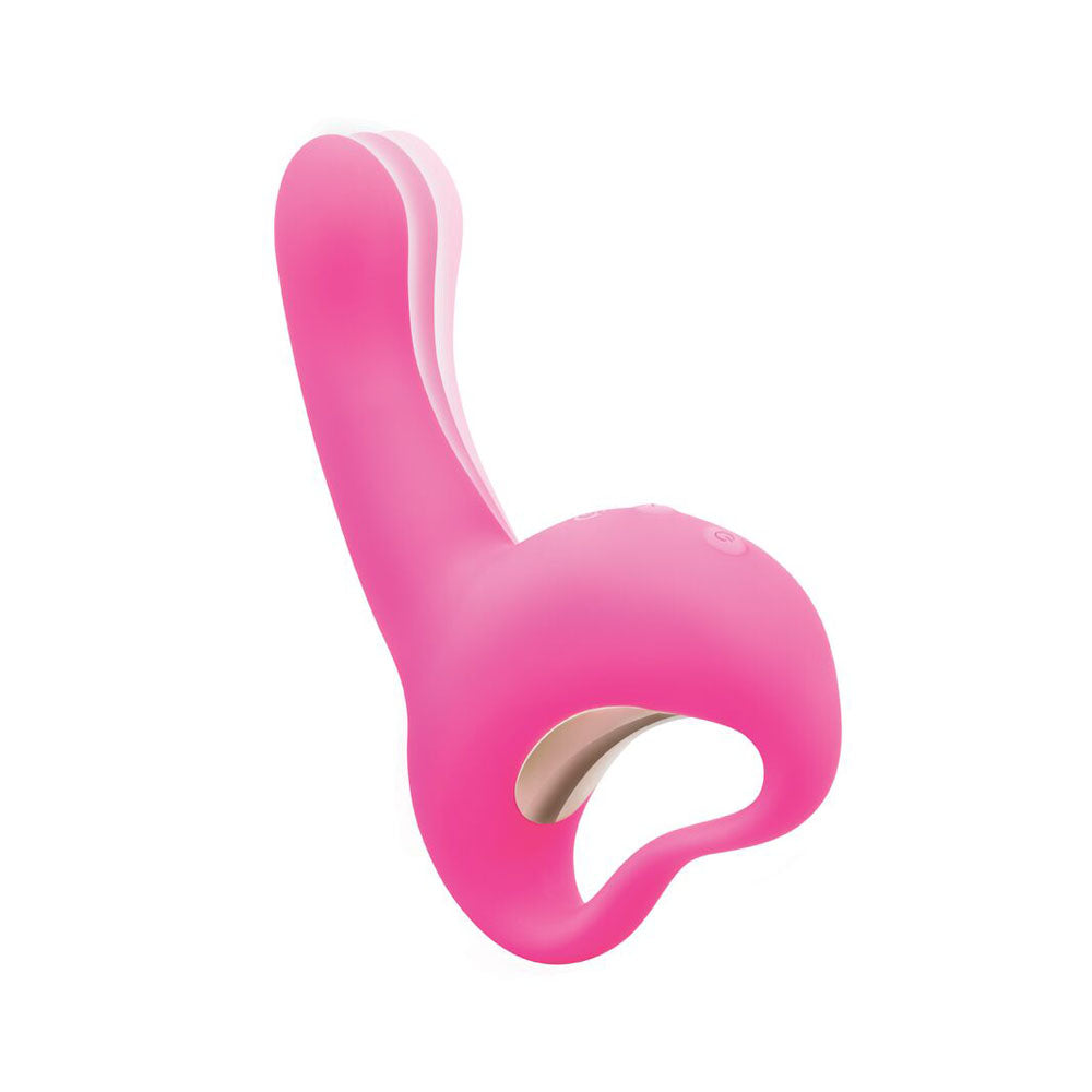 Bodywand G-Play Ultimate Come Hither Squirt Master -  19 cm USB Rechargeable Vibrator in pink for intense g-spot stimulation.