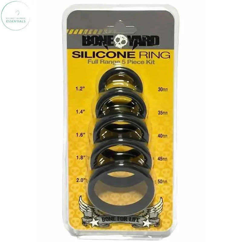 Affordable quality Boneyard Silicone Ring 5 Pcs Kit -  Cock Rings - Set of 5 Sizes  from C1 Releasing by Discreet Intimate Essentials with Discreet Delivery 