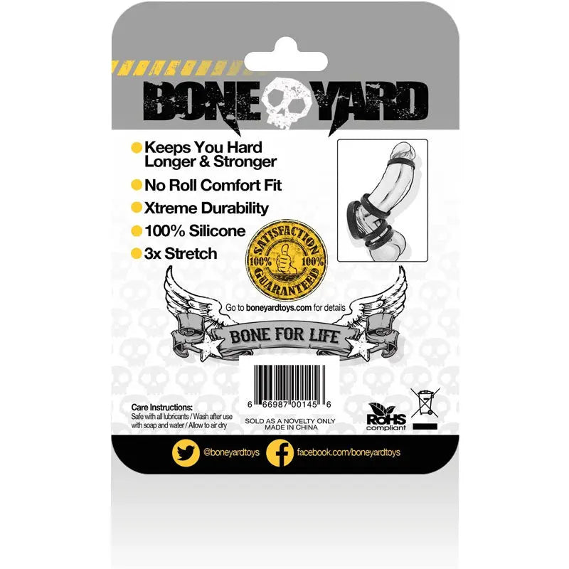 Boneyard Silicone Ring 45mm -  45 mm Cock Ring C1 Releasing Discreet Intimate Essentials.