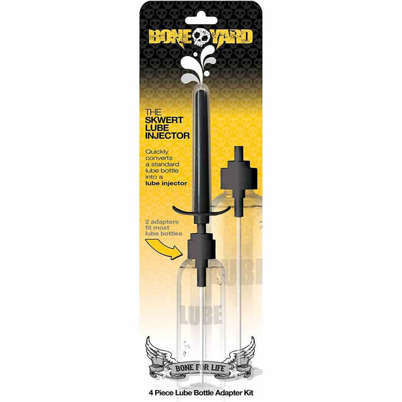 Boneyard Skwert Lube Injector - Lube Injector for Bottles with two adapters for easy lubrication.