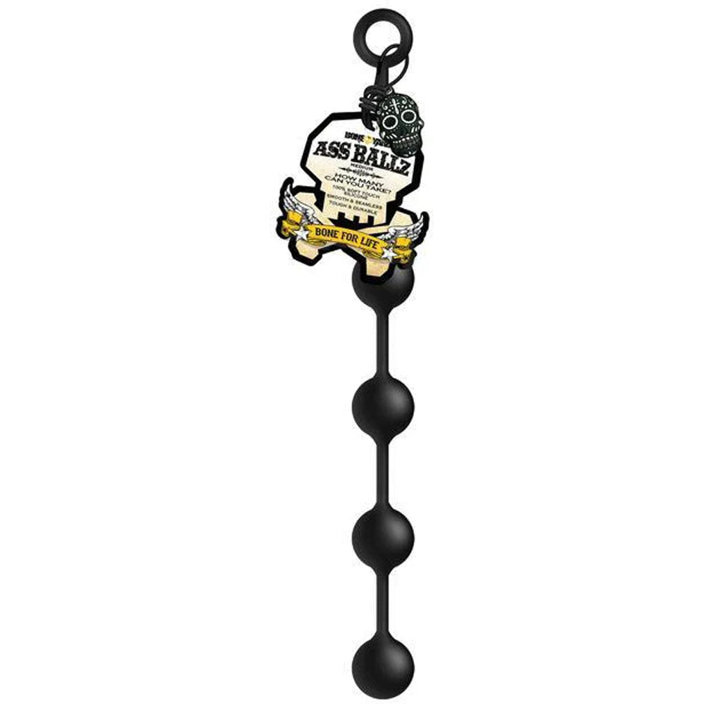 Boneyard Ass Ballz M -  40 cm Medium Anal Balls with soft touch silicone and durable design for intimate essentials.