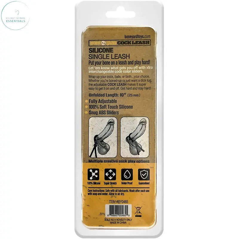 Affordable quality Boneyard Cock Leash Single -  Adjustable Cock Lasso Ring  from C1 Releasing by Discreet Intimate Essentials with Discreet Delivery 