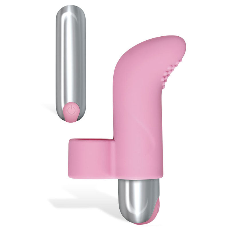 Adam & Eve Silicone Rechargeable Finger Vibe - USB Rechargeable Finger Stimulator designed for targeted pleasure with 10 functions.