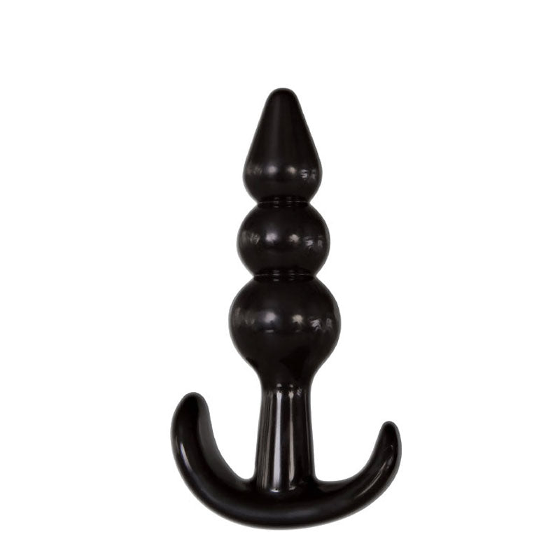 Adam & Eve 4 Piece Anal Plug Kit -  Butt Plugs - Set of 4 Sizes featuring a black textured plug.