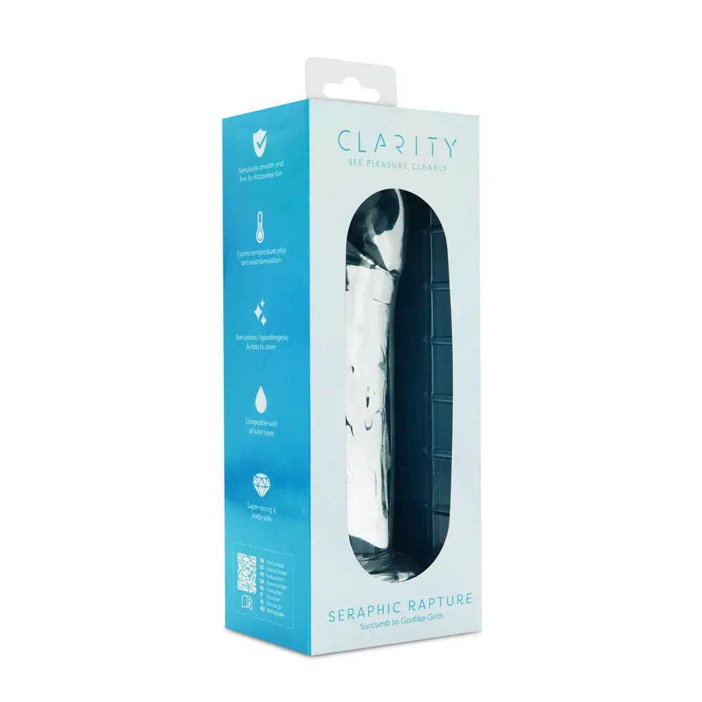 Clarity - Seraphic Rapture -  17.8 cm Glass Dildo Creative Conceptions Discreet Intimate Essentials.
