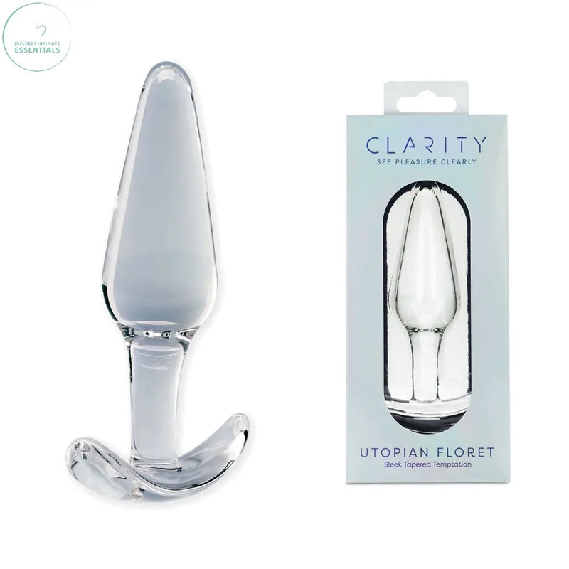 Affordable quality Clarity - Utopian Floret -  11 cm Glass Butt Plug  from Creative Conceptions by Discreet Intimate Essentials with Discreet Delivery 