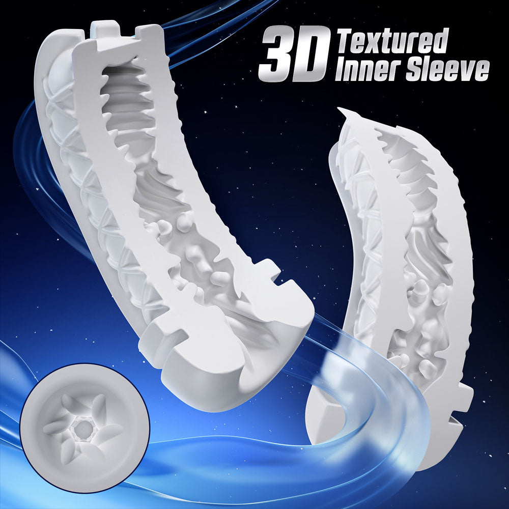 3D Textured Inner Sleeve for CyberSkin The Warrior - USB Rechargeable Sucking & Vibrating Auto Masturbator