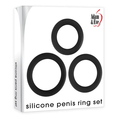 Adam & Eve Silicone Penis Ring Set -  Cock Rings - Set of 3 Sizes Adam & Eve Discreet Intimate Essentials.
