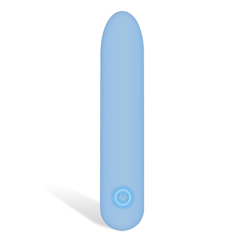 Adam & Eve Eve's Silky Sensations Rechargeable Bullet -  9.4 cm USB Rechargeable Bullet in soft blue silicone.