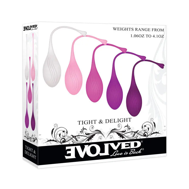 Evolved TIGHT & DELIGHT - Kegel Trainer Set - 5 Piece Kit Evolved Discreet Intimate Essentials.
