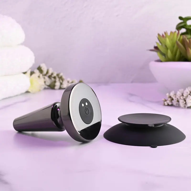 Evolved BEGINNER METAL PLUG - Black  11.2 cm USB Rechargeable Vibrating Butt Plug Evolved Discreet Intimate Essentials.