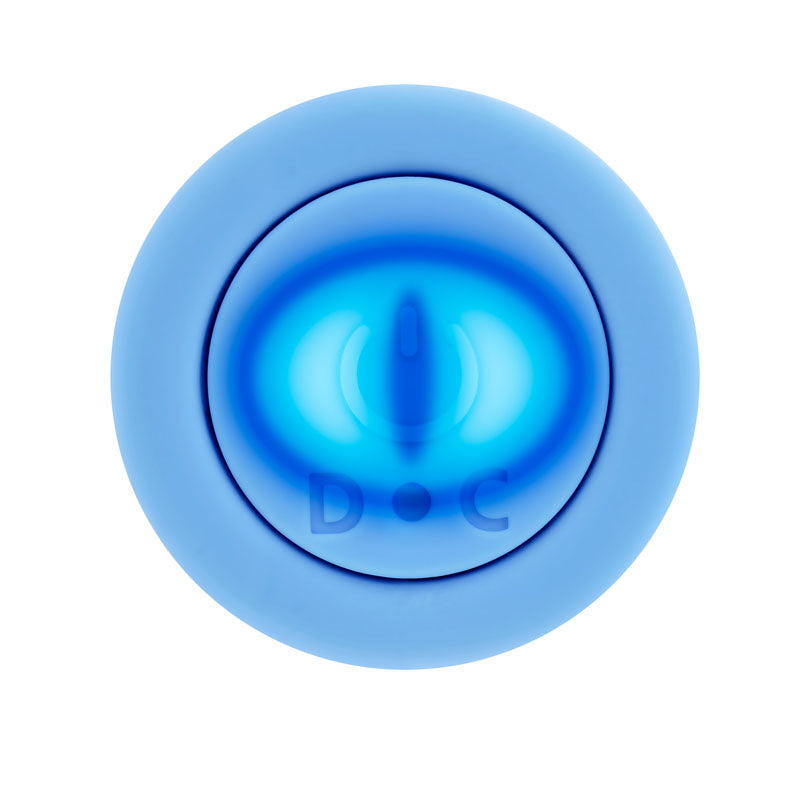 Evolved Out Of The  -  10.5 cm USB Rechargeable Mini Massager Wand in blue with smooth silicone design.
