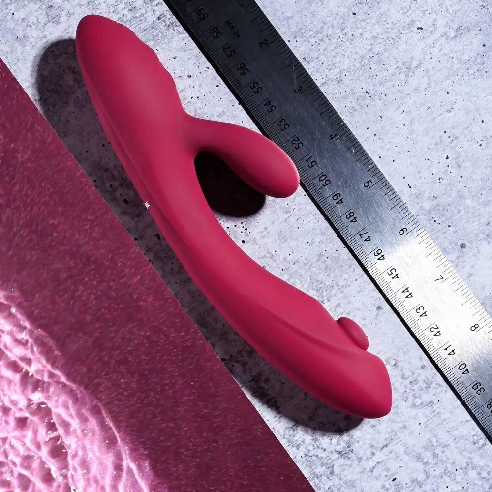 Evolved JAMMIN' G - Burgundy 20.1 cm USB Rechargeable Rabbit Vibrator Evolved Discreet Intimate Essentials.