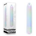 Evolved EASY DOES IT - Pearlescent 10 cm USB Rechargeable Bullet in packaging and profile view.